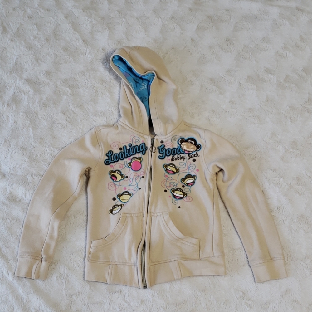 Girls Bobby Jack zip-up hoodie size7